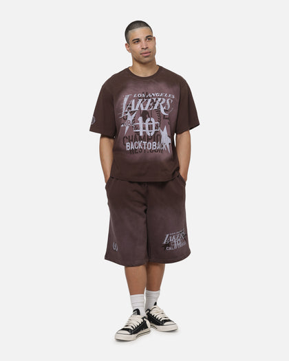 Mitchell & Ness Los Angeles Lakers Overprint T-Shirt Dark Oak