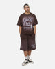 Mitchell & Ness Los Angeles Lakers Overprint T-Shirt Dark Oak