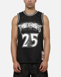 Mitchell & Ness Minnesota Timberwolves Derrick Rose #25 Overprint Swingman Jersey Black