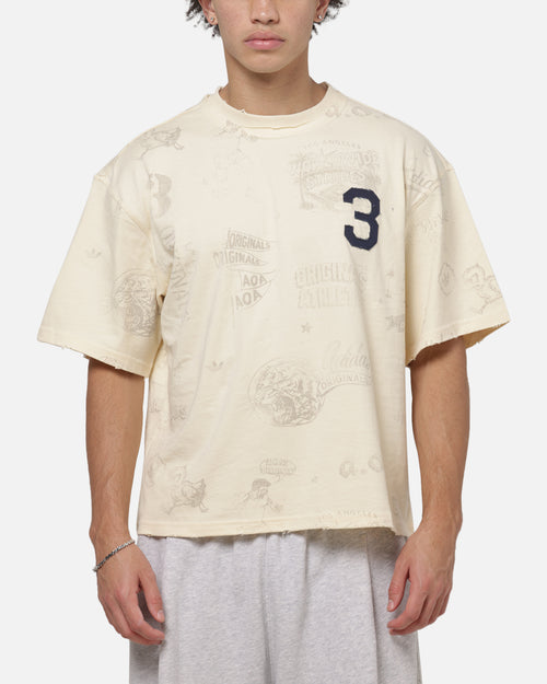 Adidas Vintage All Over Print T-Shirt Night Indigo
