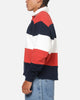 Tommy Jeans Relaxed Badge Stripe Rugby Shirt Navy