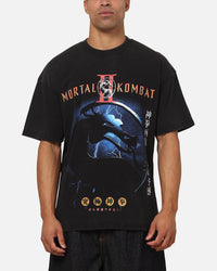 73Studio X Mortal Kombat 2 Vintage T-Shirt Black Acidwash