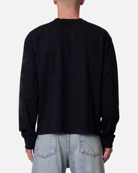 MNML Crossbone Gemmed Long Sleeve T-Shirt Washed Black