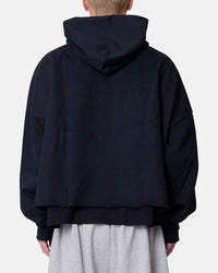 MNML Moth Eatten Hoodie Black
