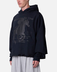 MNML Moth Eatten Hoodie Black