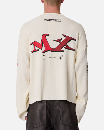 MNML Sinister Long Sleeve Thermal T-Shirt Off White