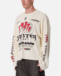 MNML Sinister Long Sleeve Thermal T-Shirt Off White
