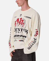 MNML Sinister Long Sleeve Thermal T-Shirt Off White