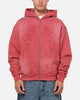 73Studio Marvel Spider-Man Battle Torn Zip Hoodie Washed Red