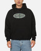 Carre Plaid Oval Hoodie Solid Black