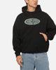 Carre Plaid Oval Hoodie Solid Black