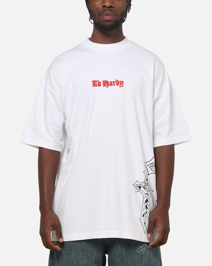 Ed Hardy Cross T-Shirt White