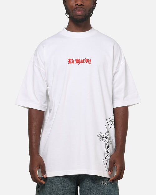 Ed Hardy Cross T-Shirt White