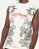 Ed Hardy Dragon Muscle T-Shirt Off White