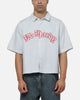 Ed Hardy Eagle Button Up Shirt Blue Pinstripe