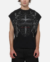 Saint Morta Renaissance Muscle T-Shirt Washed Black