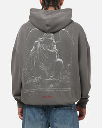 Saint Morta Divine Duty X Hoodie Washed Charcoal