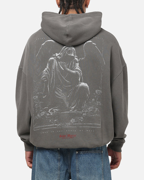 Saint Morta Divine Duty X Hoodie Washed Charcoal