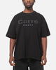 Carre Applique T-Shirt Solid Black