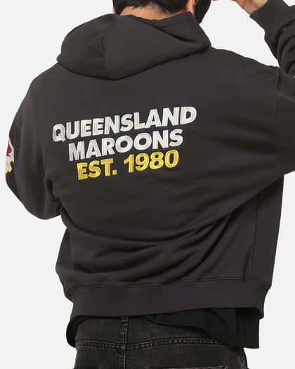 Mitchell & Ness Queensland Maroon 8 Straight Box Hoodie Washed Black