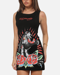 Ed Hardy Women's Panther Mini Dress Black