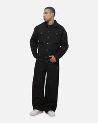 Saint Morta Crucible Trucker Denim Jacket Black Wax Indigo