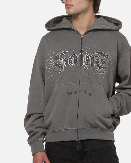 Saint Morta Medievil Zip Hoodie Washed Charcoal
