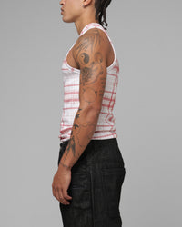 Loiter Hybrid Tank Pink Plaid