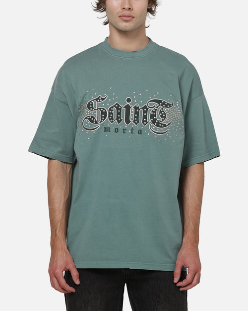 Saint Morta Medievil Boxy T-Shirt Washed Green