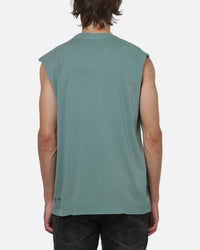 Saint Morta Medievil Oversized Muscle T-Shirt Washed Green
