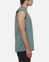 Saint Morta Medievil Oversized Muscle T-Shirt Washed Green