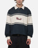 Carre Varsity Long Sleeve Polo Shirt Vintage Navy