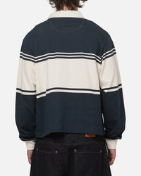 Carre Varsity Long Sleeve Polo Shirt Vintage Navy