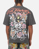 Ed Hardy Floral Skull T-Shirt Charcoal