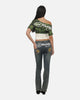 Ed Hardy Women's Off Shoulder T-Shirt Woodland Camo