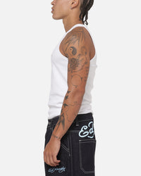 Ed Hardy Ribbed Tank White