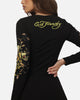 Ed Hardy Women's Divine Long Sleeve Dress Black