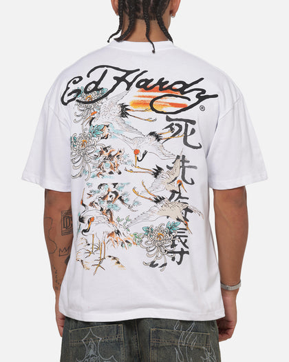 Ed Hardy Crane T-Shirt White