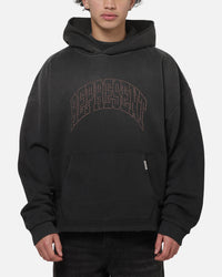 Represent Embellished Hoodie Stained Black