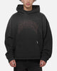 Represent Embellished Hoodie Stained Black