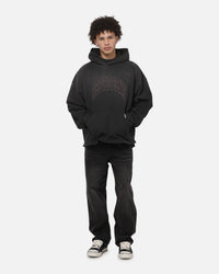 Represent Embellished Hoodie Stained Black