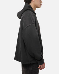 Represent Embellished Hoodie Stained Black