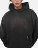 Represent Embellished Hoodie Stained Black
