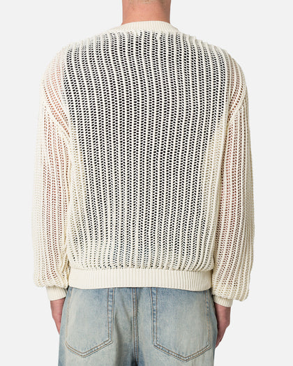 MNML Mesh Knit Sweater Cream