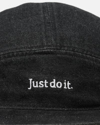 Nike Fly Unstructured Denim Strapback Cap Black/Black/White