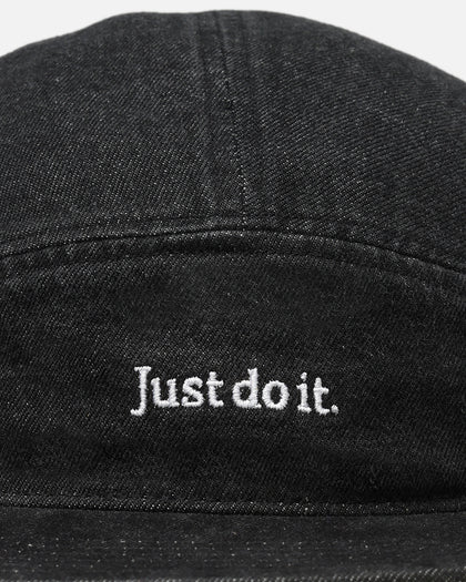 Nike Fly Unstructured Denim Strapback Cap Black/Black/White