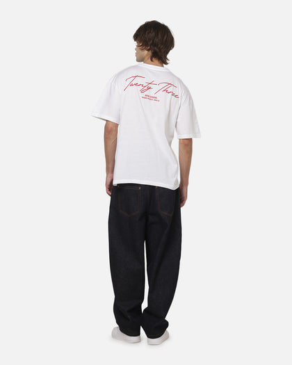 XXIII Script T-Shirt White/Red