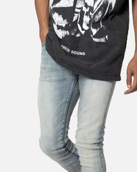 MNML X514 Skinny Stacked Denim Jeans Medium Blue