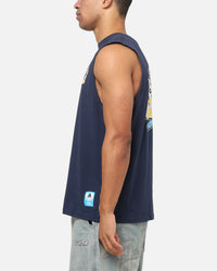Bleacher Athletic Gold Coast Titans NRL Adult Muscle T-Shirt Navy