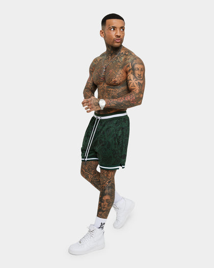 Saint Morta Paisley Olympus Ball Shorts Green/White